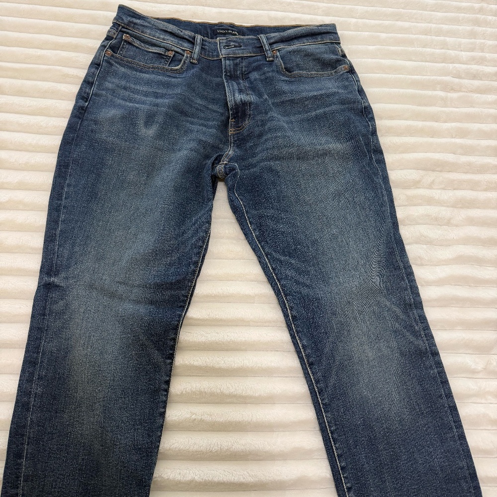 Lucky brand athletic taper medium wash jeans, 33W, 30L